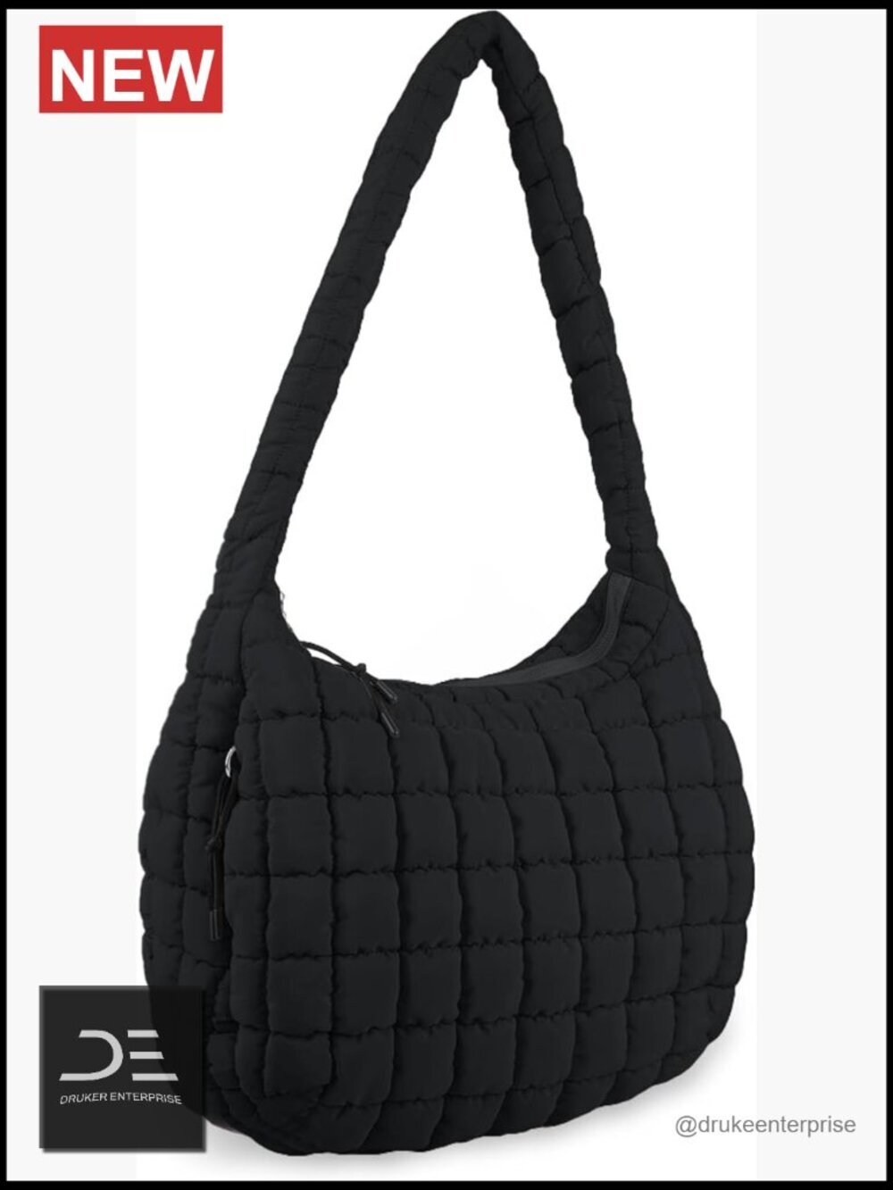 Quilted Puffer Tote Bag Puffy Crossbody Shoulder Hobo Lightweight Nylon